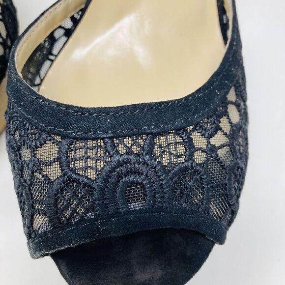 Dream‎ Paris Womans  Black Stiletto 5.5” Shoes, Open Toe, Ankle Strap Size 10 - Picture 4 of 15